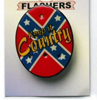 Flashing Keep it Country Badge